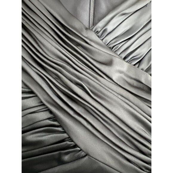 Calvin Klein Women Navy Crisscross Pleated V Neck Semi-Formal Dress Size 8 - Picture 6 of 11